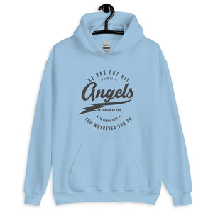 He Has Put His Angels In Charge Of You Men's Hoodie BFNBS